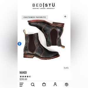Bed Stu Distressed Leather “Nandi” Chelsea Boots